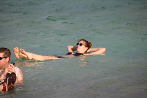 Floating in the Dead Sea. Photo: Mr Jim and Mrs. Nancy